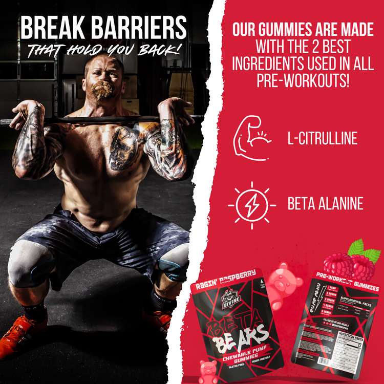 Beta Bears | Ragin' Raspberry Flavored Pump Gummy | 100 Gummies, 20 Servings