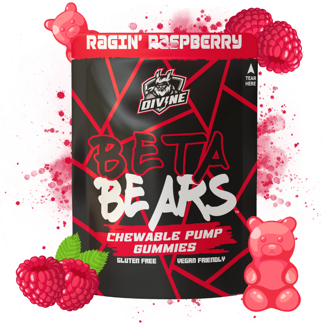 Beta Bears | Ragin' Raspberry Flavored Pump Gummy | 100 Gummies, 20 ...