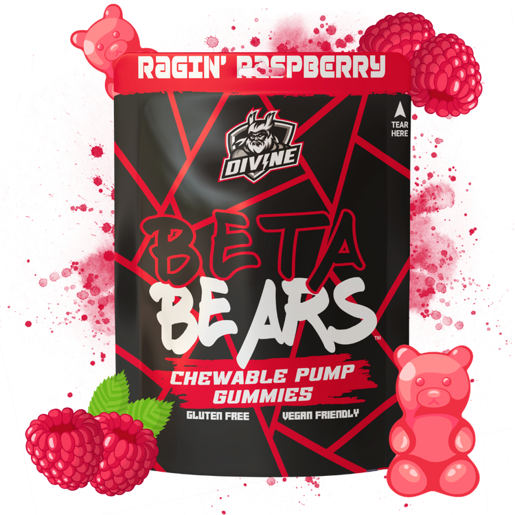Beta Bears | Ragin' Raspberry Flavored Pump Gummy | 100 Gummies, 20 Servings